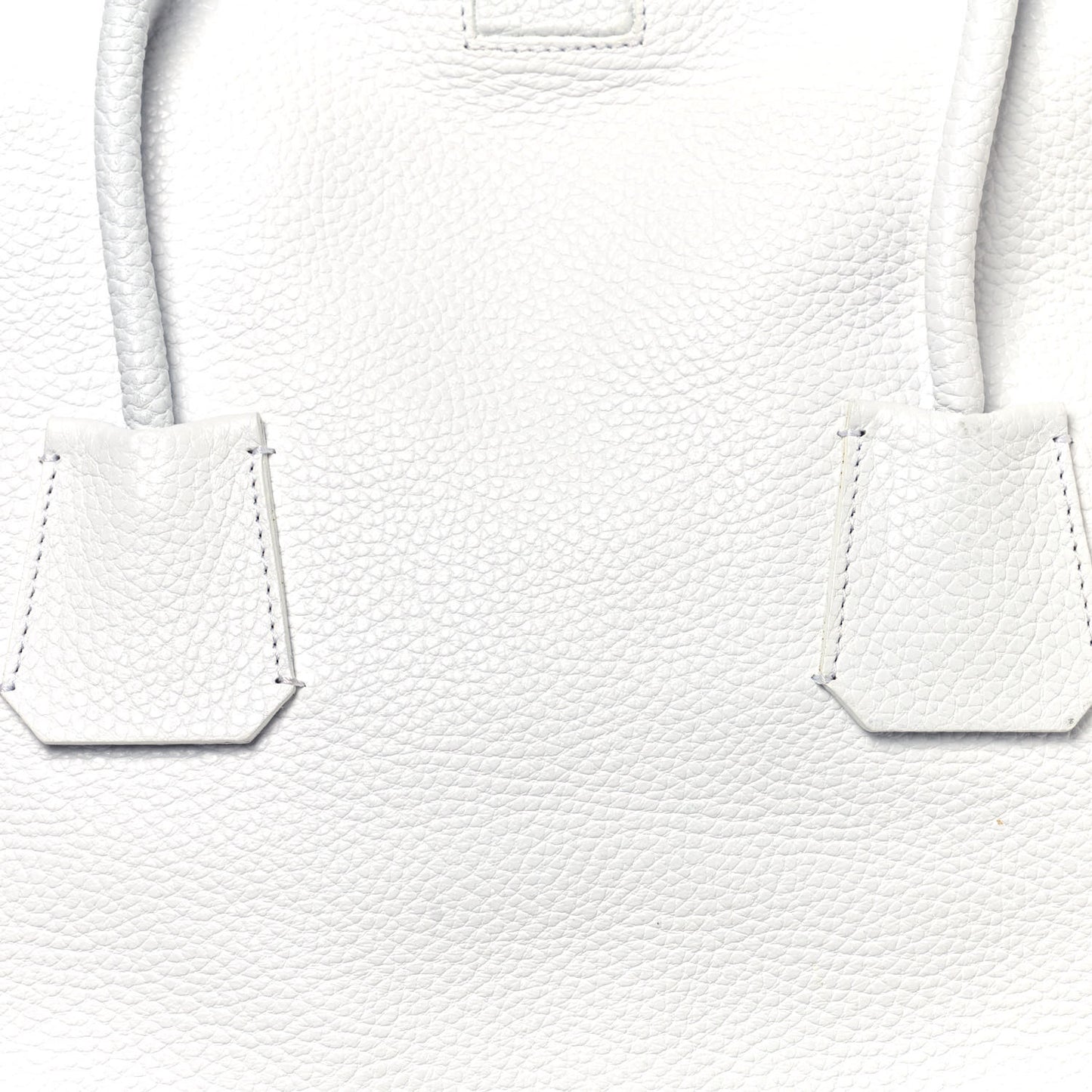 London Grainy Calfskin Medium Baynard Tote White