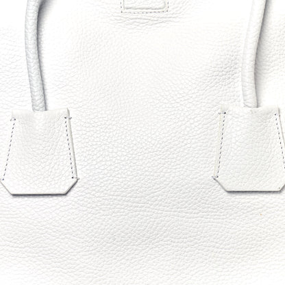 Burberry London Grainy Calfskin Medium Baynard Tote White 8 of 13