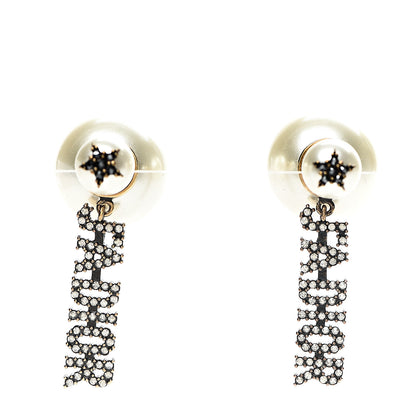 Christian Dior Pearl Crystal J'Adior Tribal Earrings Gold 2 of 6