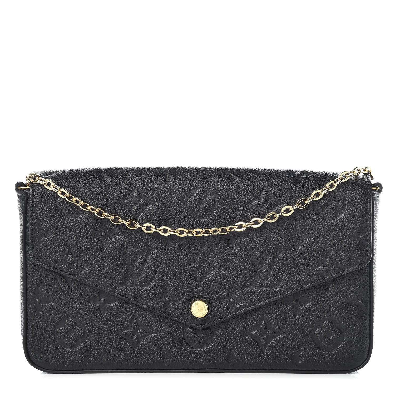 Louis Vuitton Empreinte Pochette Felicie Chain Wallet Black 1 of 9