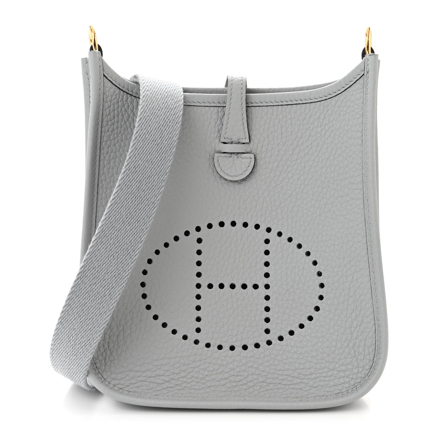 Hermes Taurillon Clemence Evelyne TPM Bleu Glacier 1 of 11