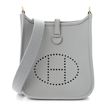 Hermes Taurillon Clemence Evelyne TPM Bleu Glacier 1 of 11