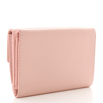 Louis Vuitton Soft Calfskin My Lockme Compact Wallet Rose Ballerine 3 of 8