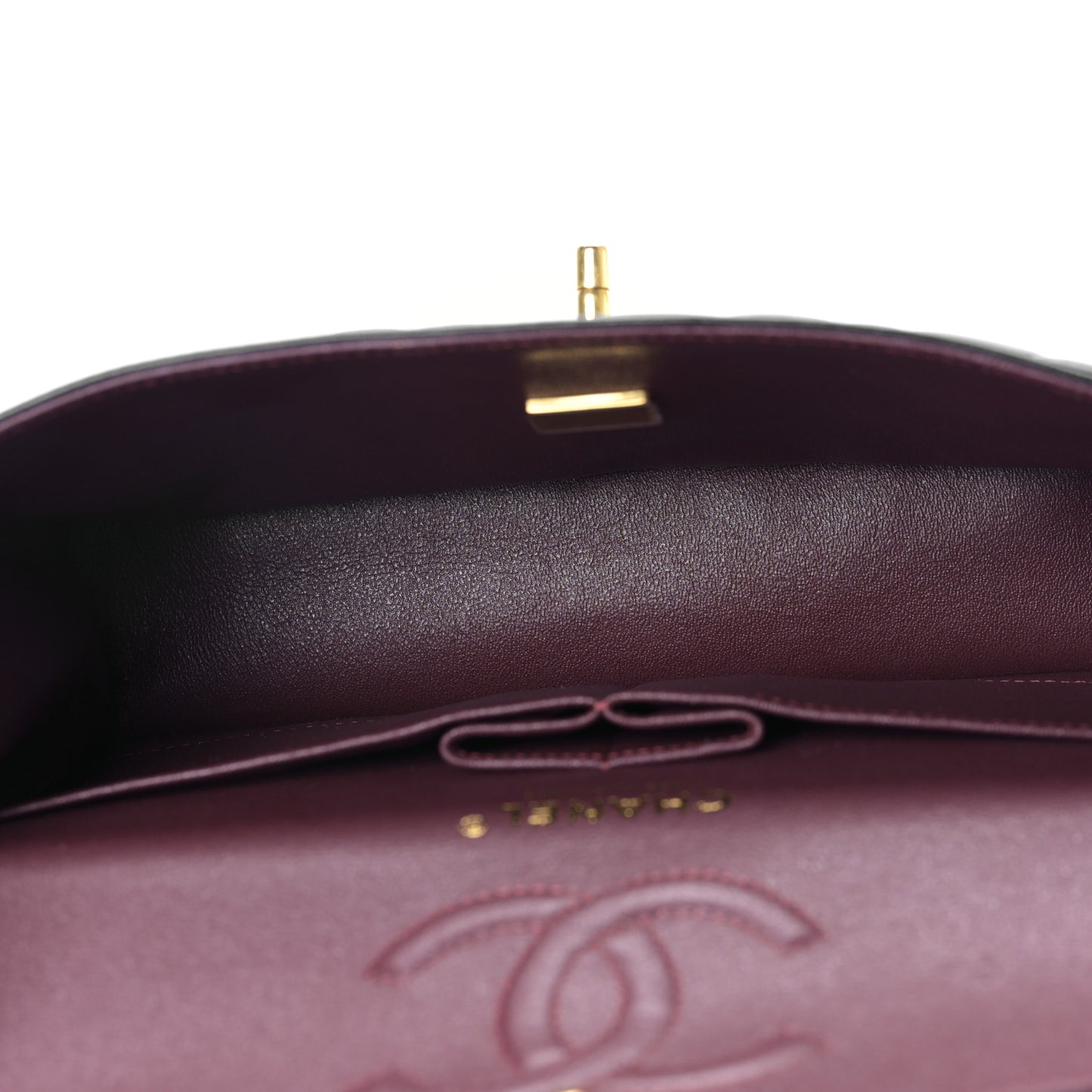 Lambskin Quilted Small Double Flap Black