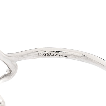 Tiffany Sterling Silver Paloma Picasso Graffiti Love Ring 52 6 5 of 5