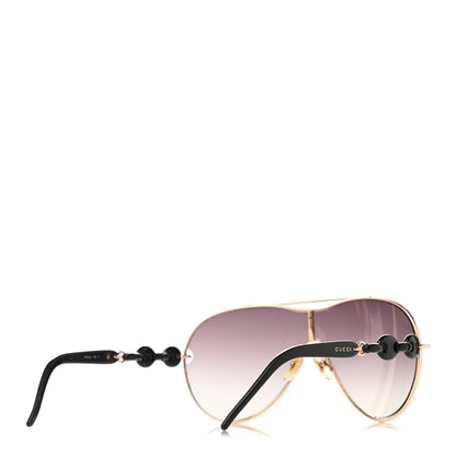 Gucci Marina Chain Aviator Sunglasses Gold Black 4 of 8