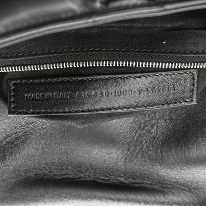 Balenciaga Nappa Calfskin Quilted Touch B Puffy Clutch Black 7 of 10
