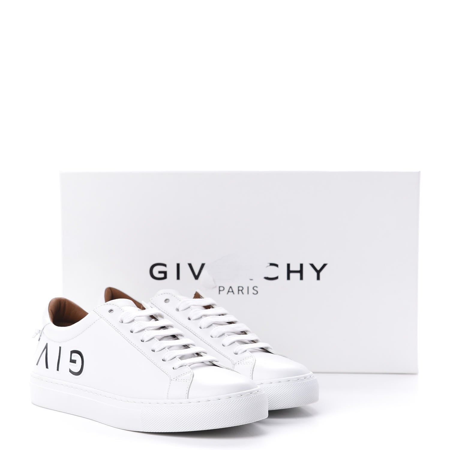 Givenchy Calfskin Reverse Logo Womens Urban Street Sneakers 37 White 8 of 8