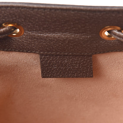 Gucci GG Supreme Monogram Web Mini Ophidia Bucket Bag Brown 6 of 9