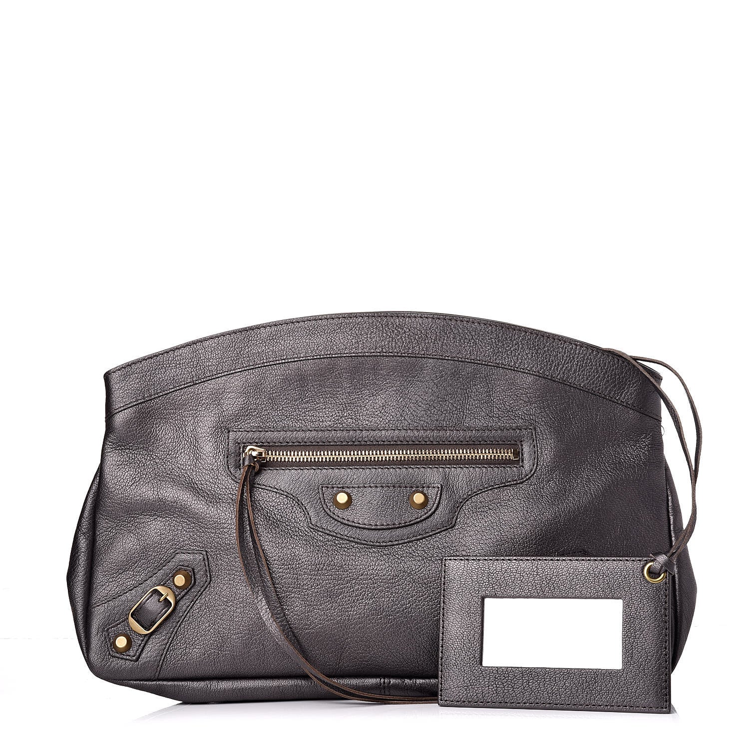 Balenciaga Chevre Classic Gold Hardware Premier Clutch Bronze 1 of 9