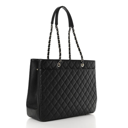 Chanel Caviar Quilted Large Shopping Tote Black 3 of 10