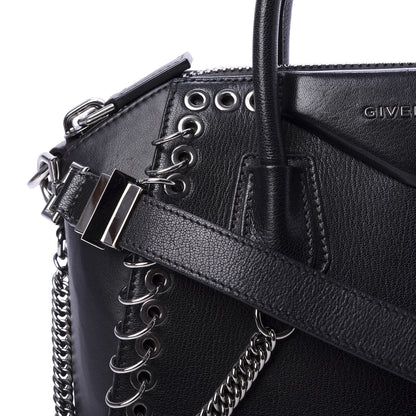 Givenchy Sugar Goatskin Small Eyelet Antigona Black 11 of 13