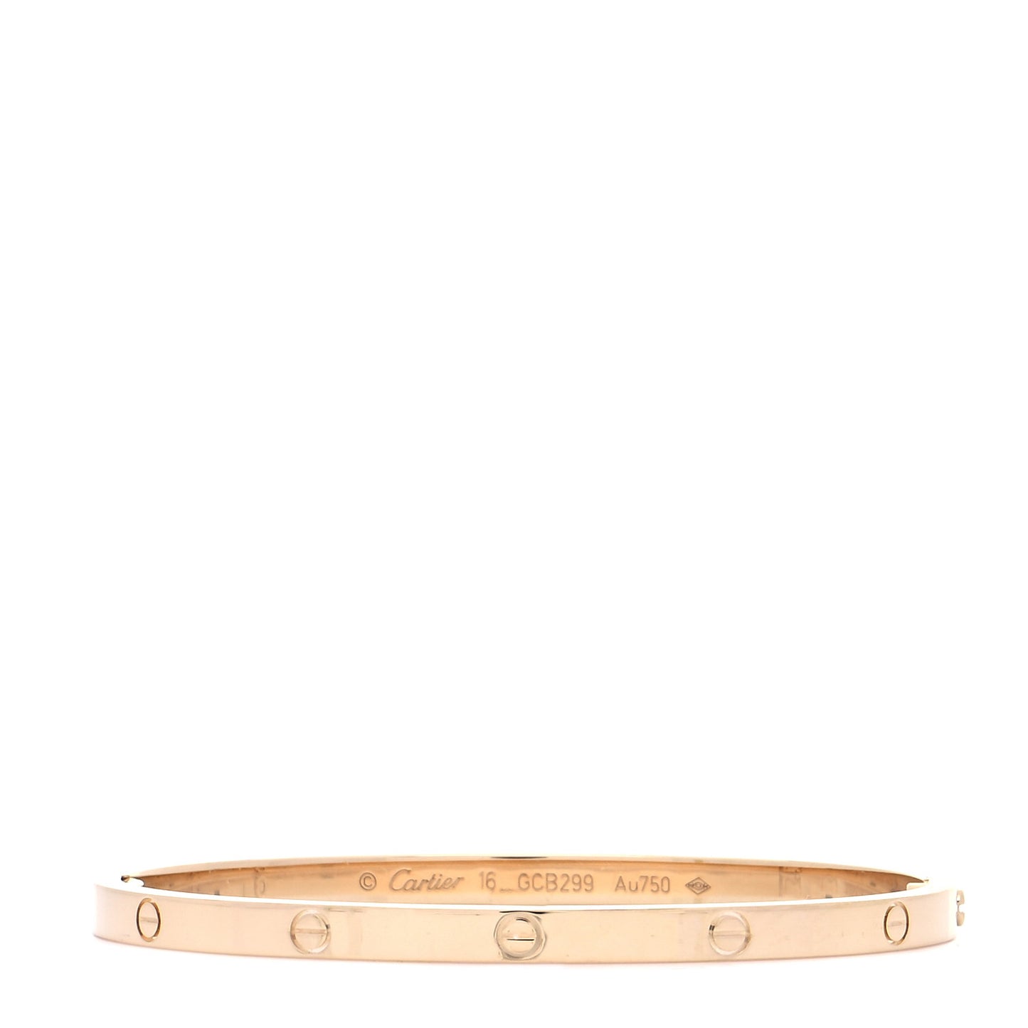 18K Yellow Gold Small LOVE Bracelet 16