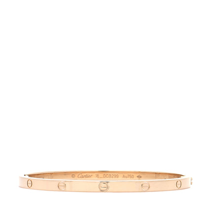 Cartier 18K Yellow Gold Small LOVE Bracelet 16 1 of 8