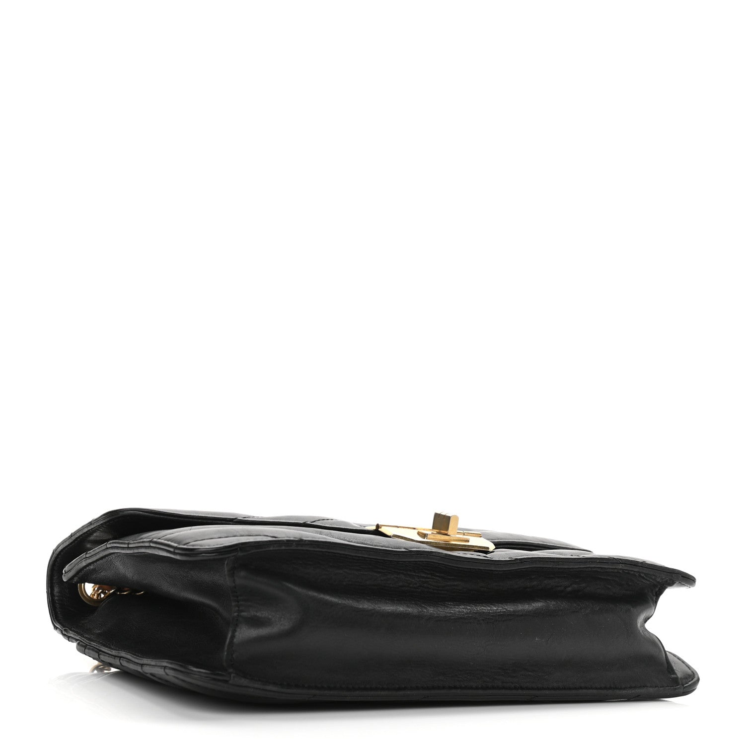 Chanel Calfskin Chevron Quilted Gabrielle Flap Black 4 of 10