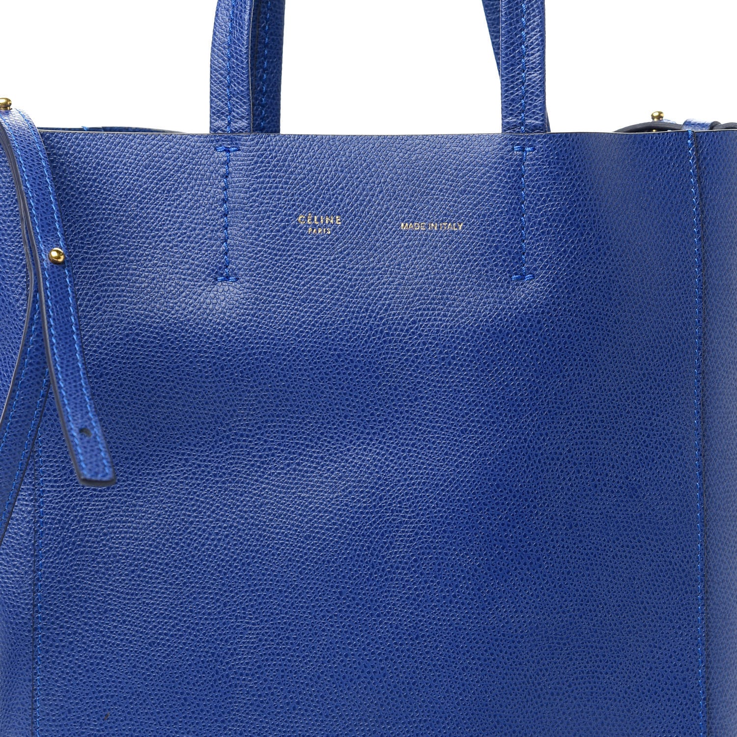 Celine Grained Calfskin Small Vertical Cabas Indigo 10 of 10