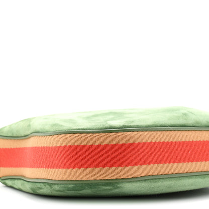 Gucci Suede Web Small Attache Shoulder Bag Cactus Green 9 of 10