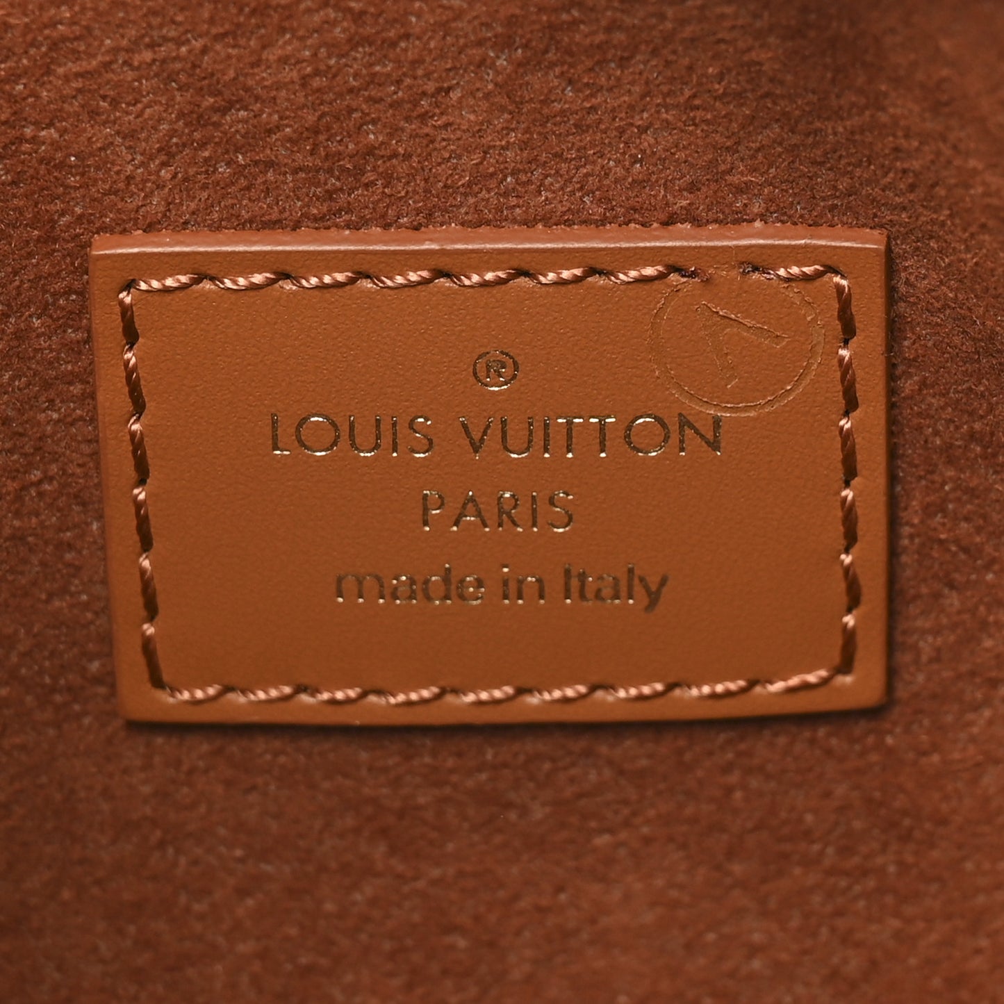 Calfskin Debossed Monogram Side Trunk Tan