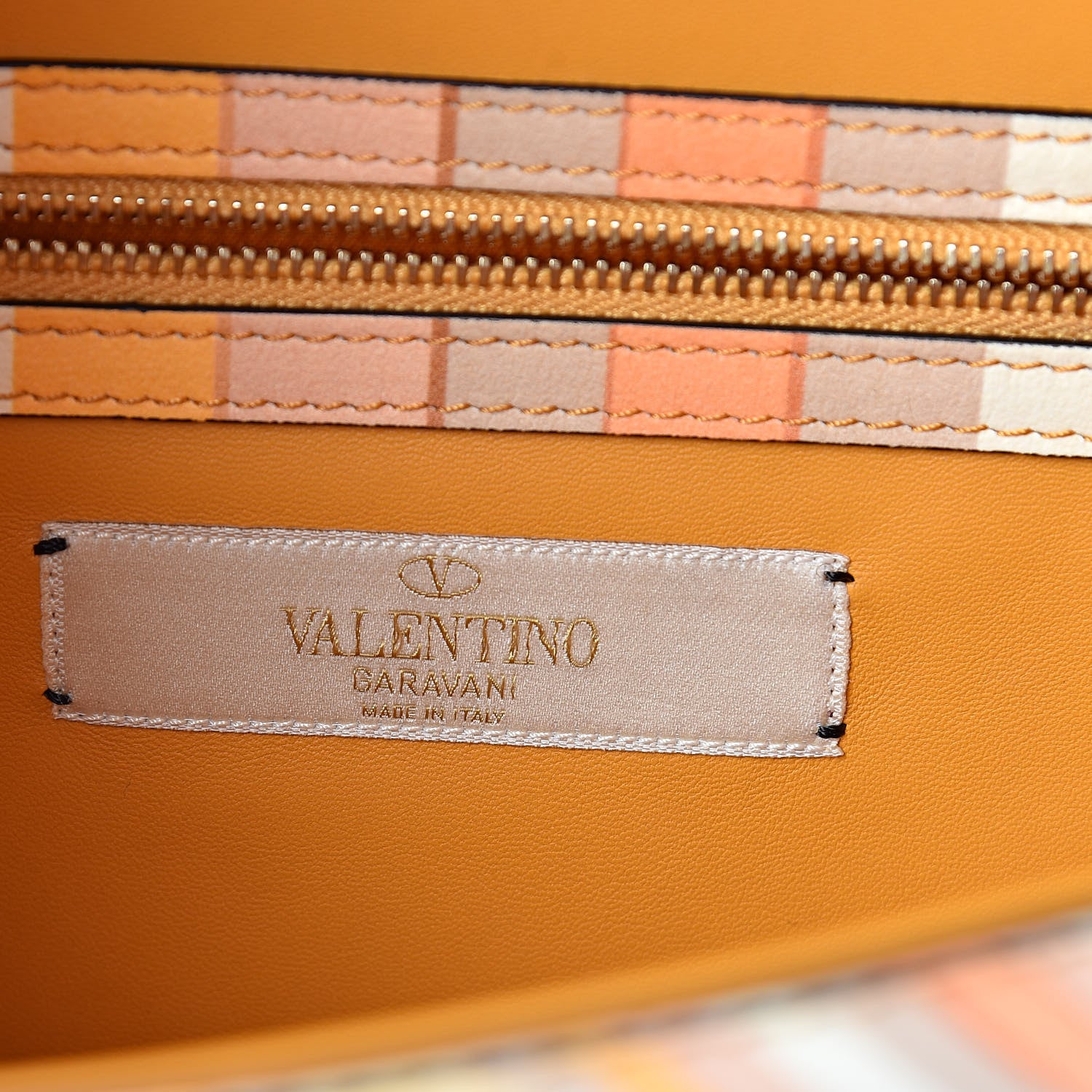Valentino Garavani Vitello Native Couture 1975 Medium Glam Lock Rockstud Flap Mandarin Sorbet 6 of 9