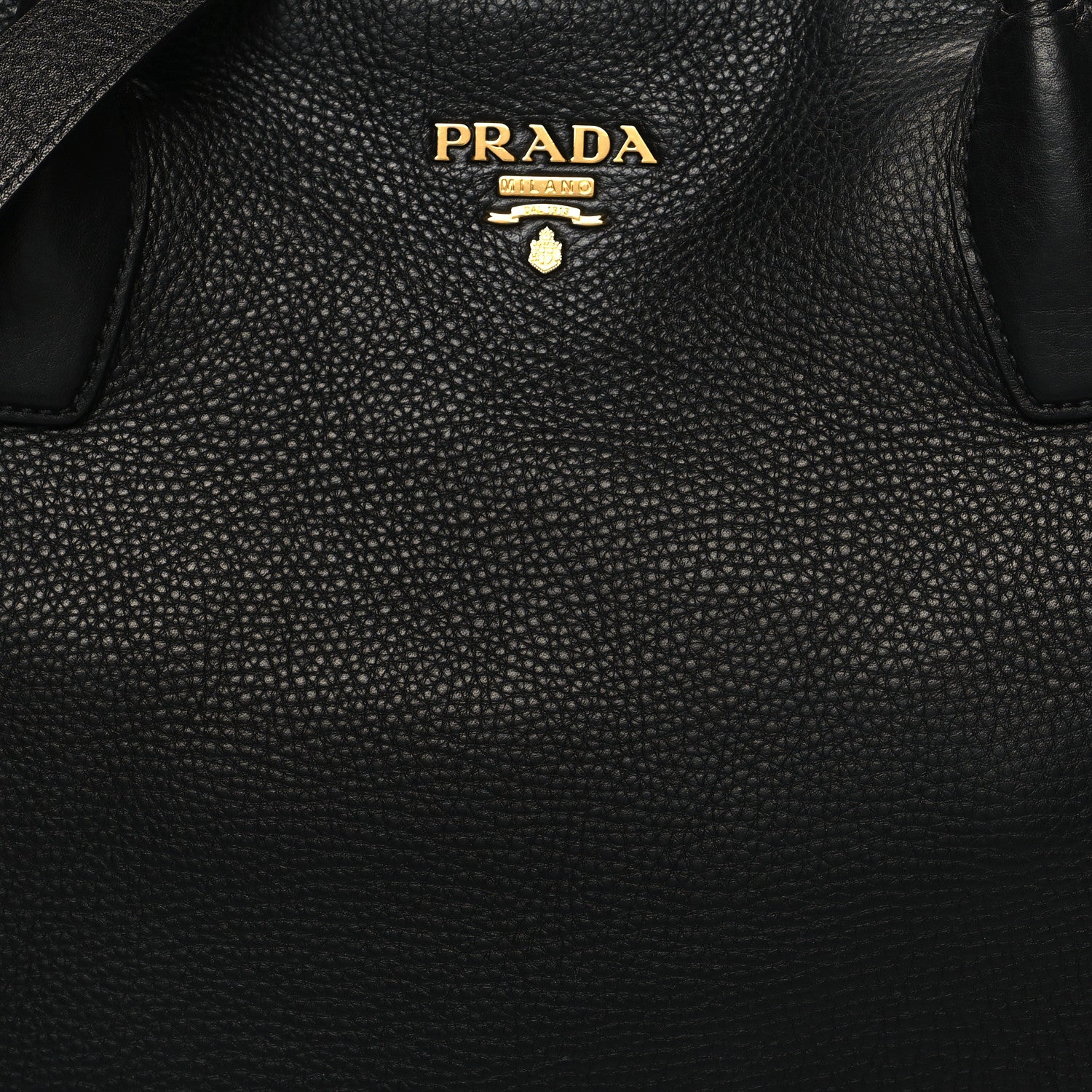 Prada Vitello Daino Tote Black 7 of 11