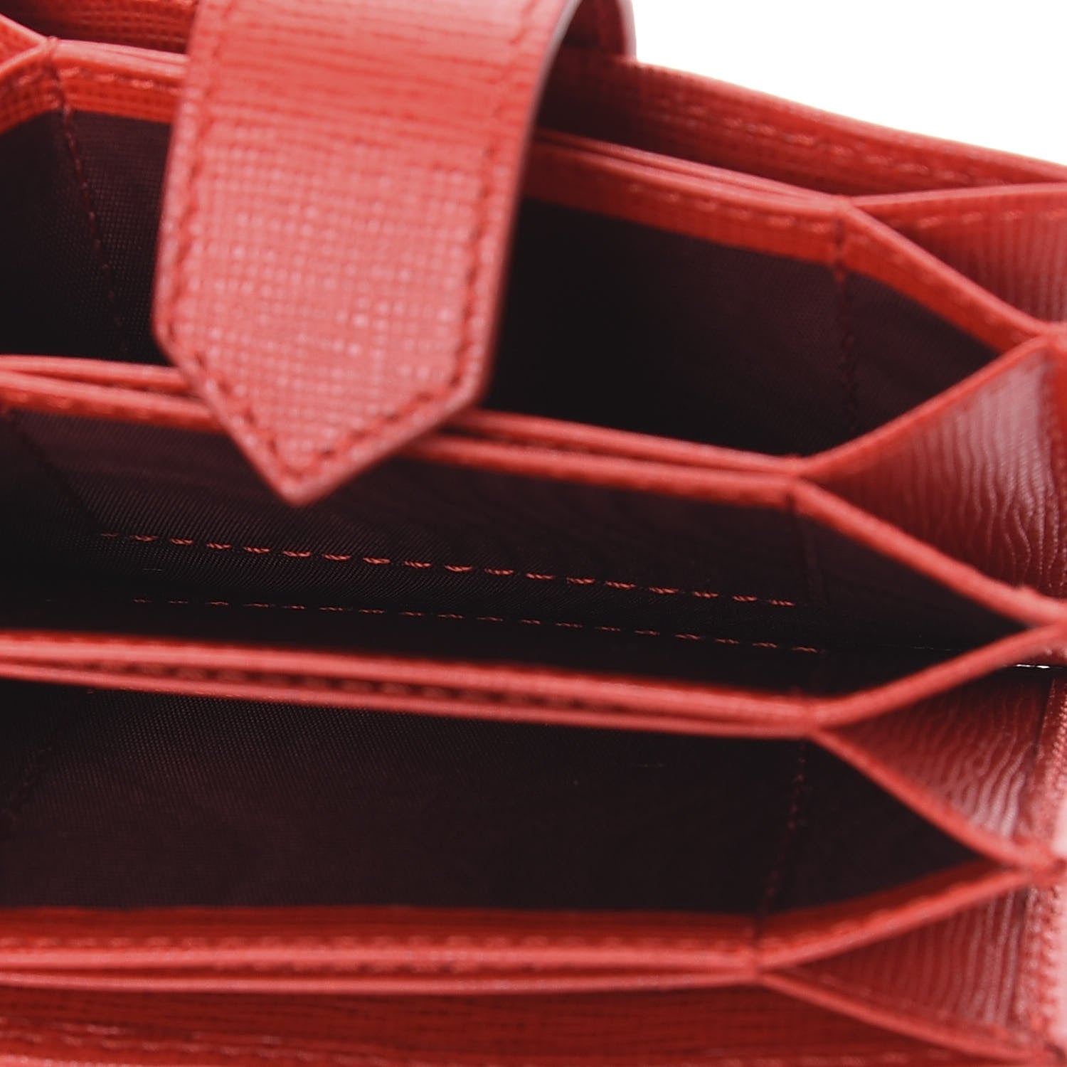 Fendi Vitello Elite Gusseted Card Holder Rosso 5 of 6