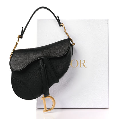 Christian Dior Grained Calfskin Mini Saddle Bag Black 10 of 10