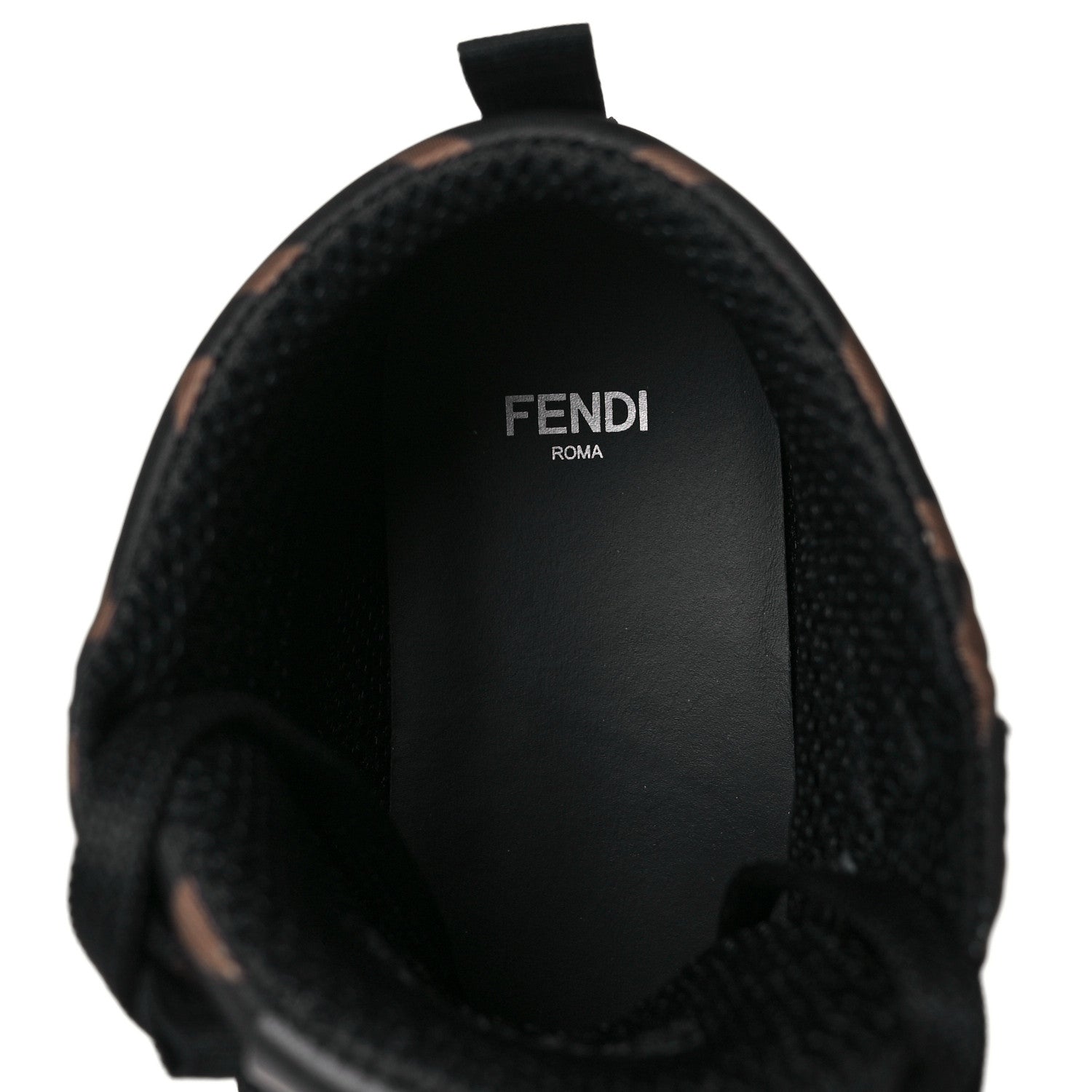 Fendi Nylon FF Reloaded High Top Sneakers 39 Tobacco Black 8 of 9