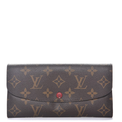 Louis Vuitton Monogram Emilie Wallet Red 1 of 10