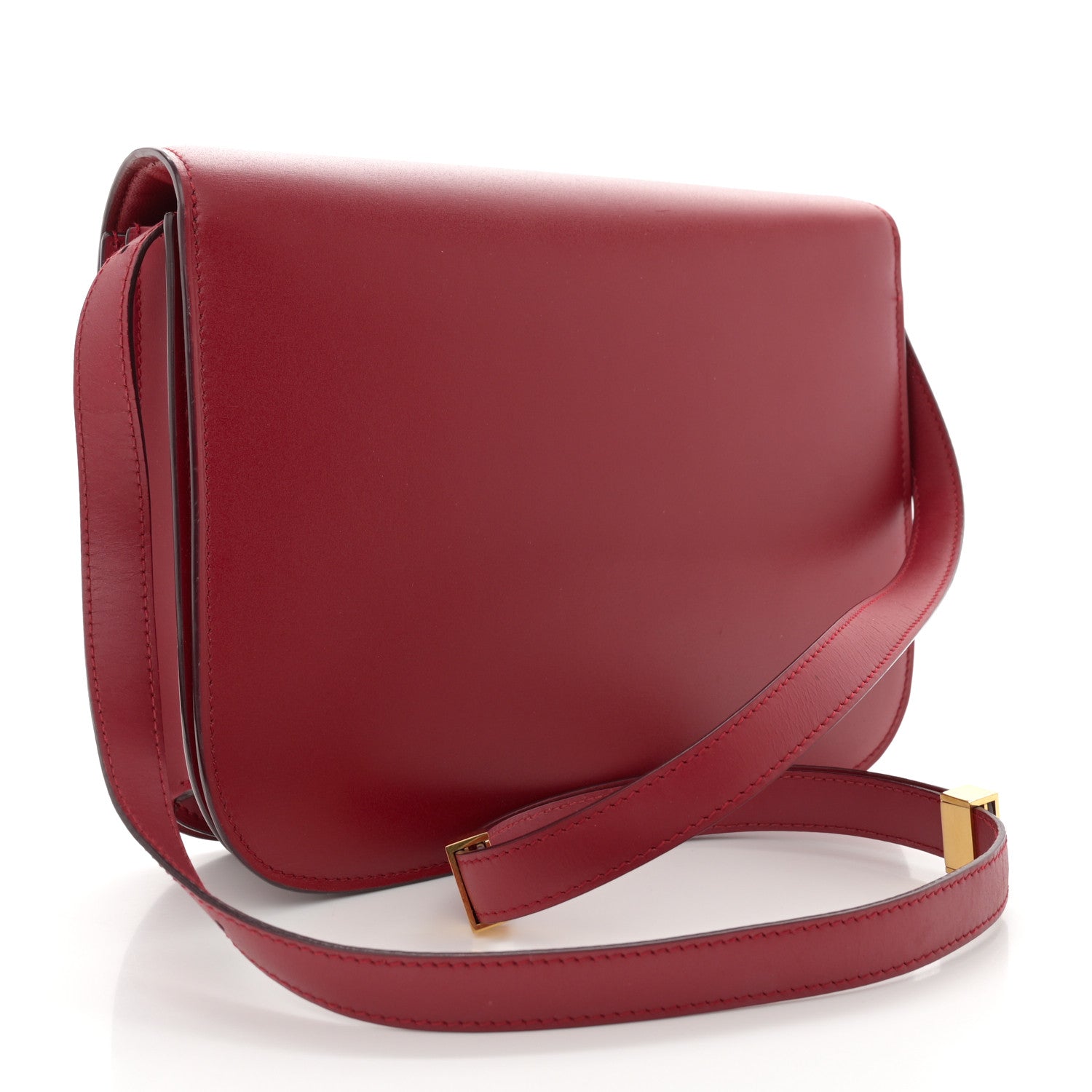 Celine Smooth Calfskin Medium Classic Box Flap Bag Red 3 of 13