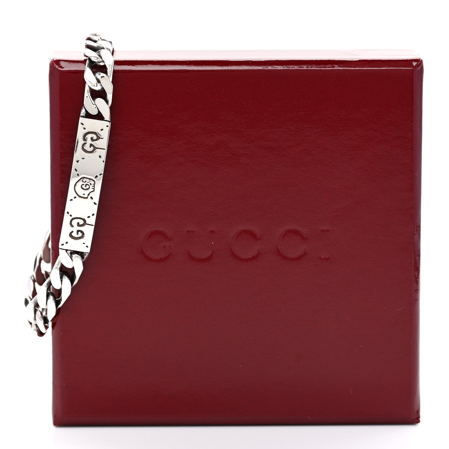 Gucci Sterling Silver GucciGhost Hamlet Skull ID Chain Bracelet 4 of 4