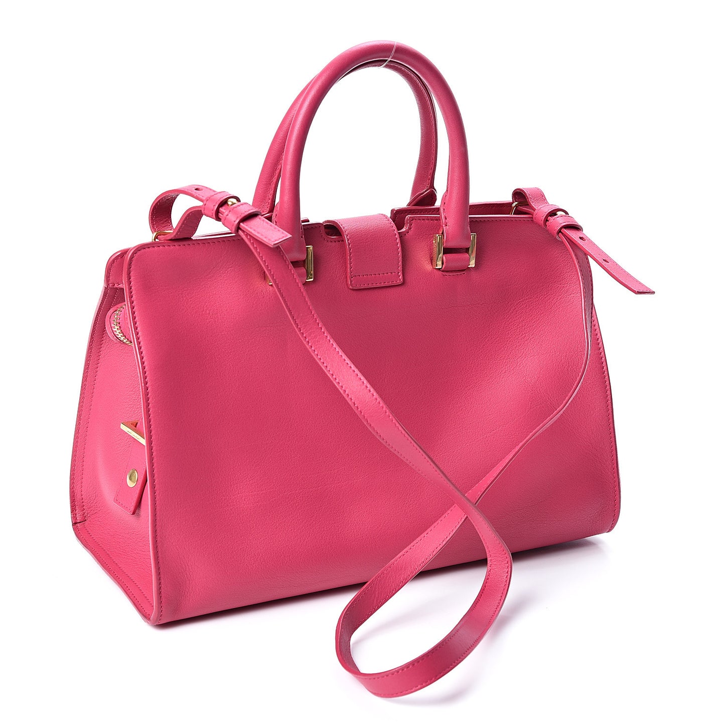 Calfskin Small Classic Y Cabas Fuchsia