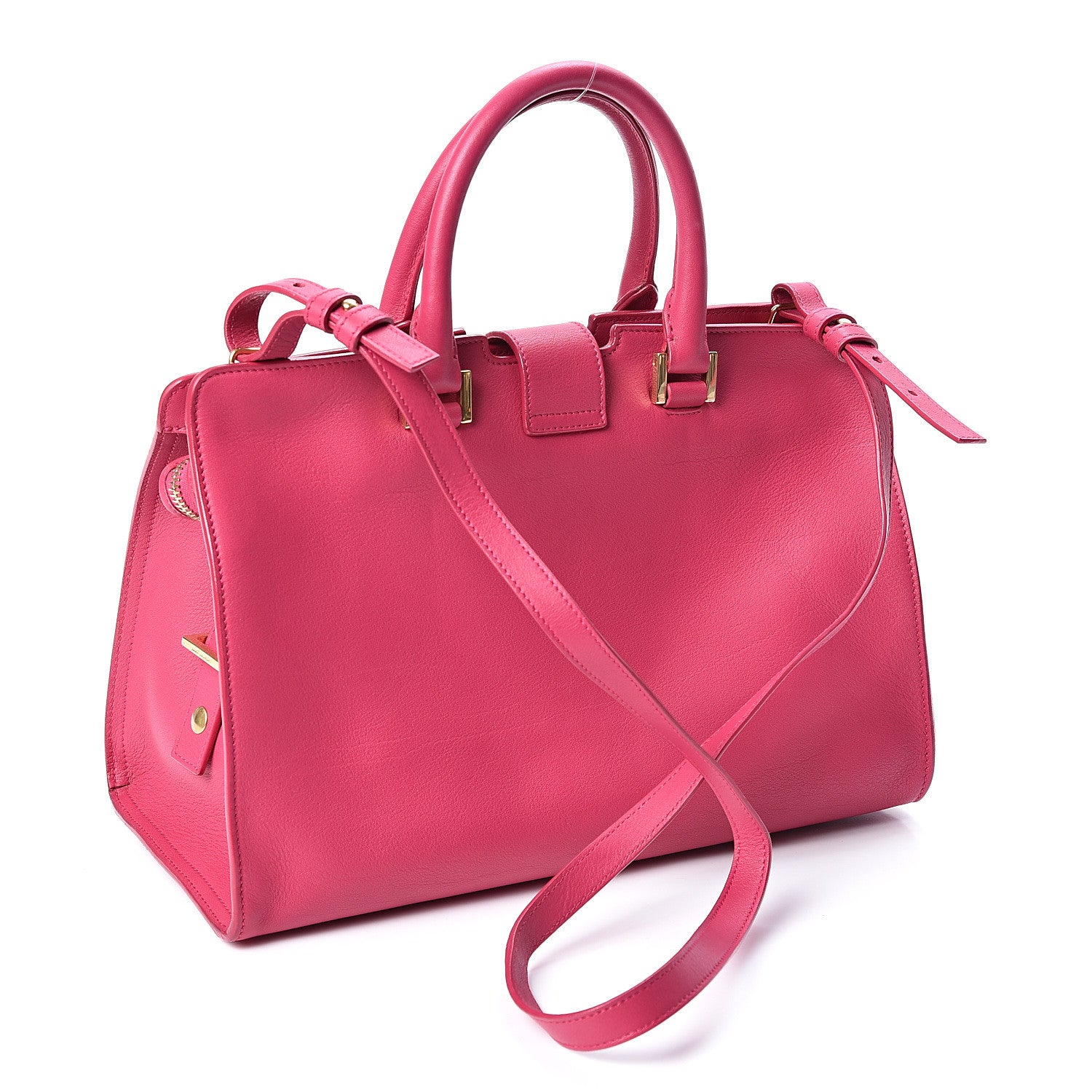 Saint Laurent Calfskin Small Classic Y Cabas Fuchsia 2 of 8