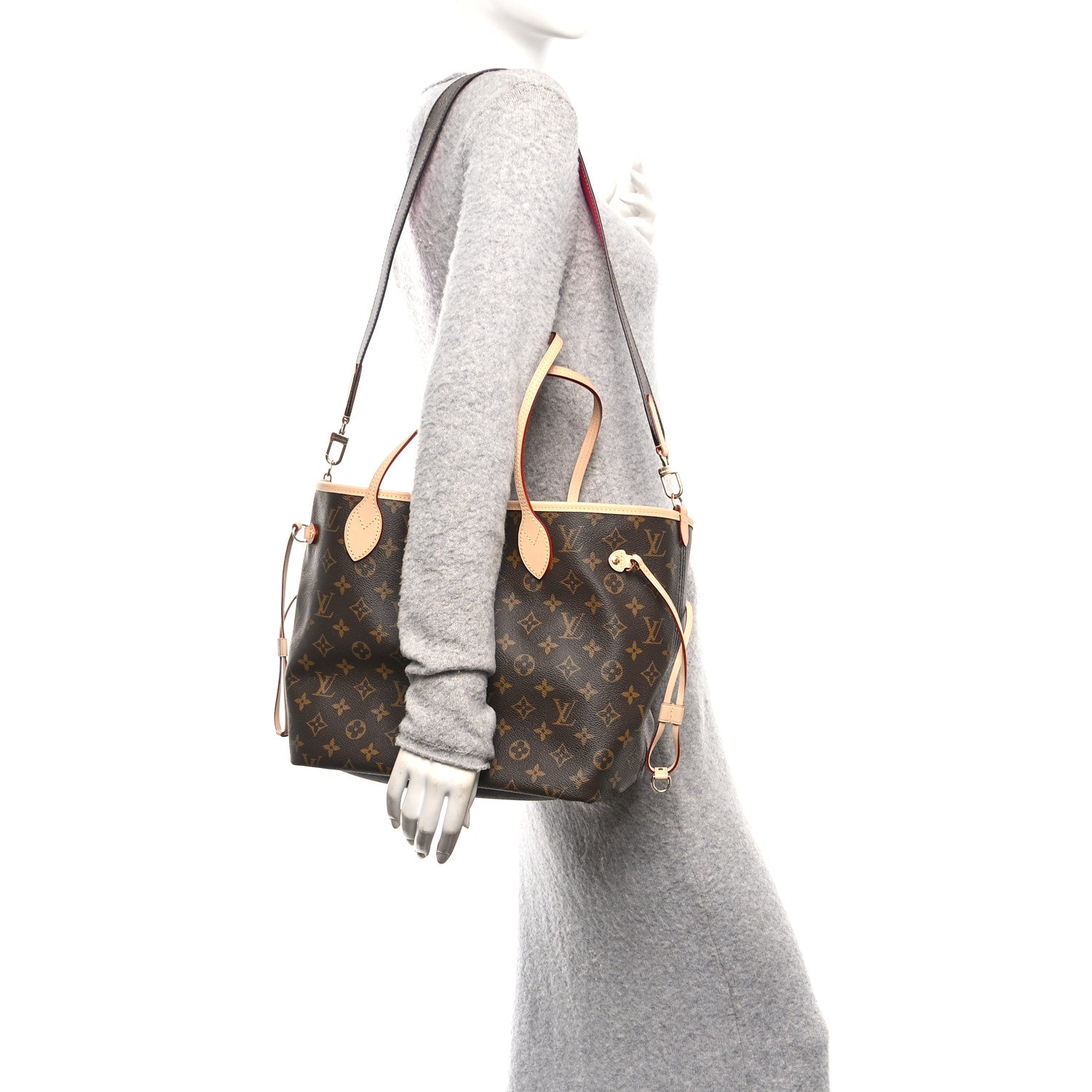 Louis Vuitton Monogram Inside Out Neverfull Bandouliere MM Rose Pondichery 3 of 19