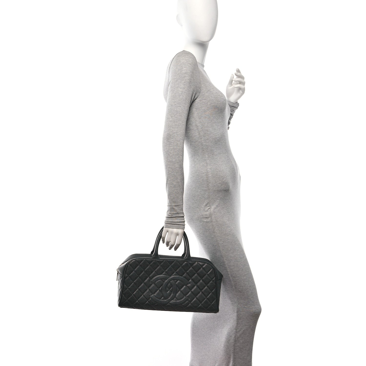 Chanel Caviar Quilted Boston Black 2 of 10