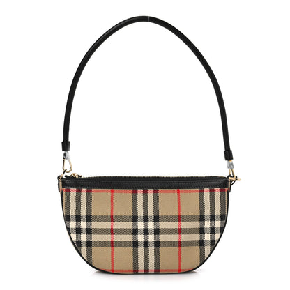 Burberry Vintage Check Calfskin Olympia Pouch Archive Beige 1 of 8