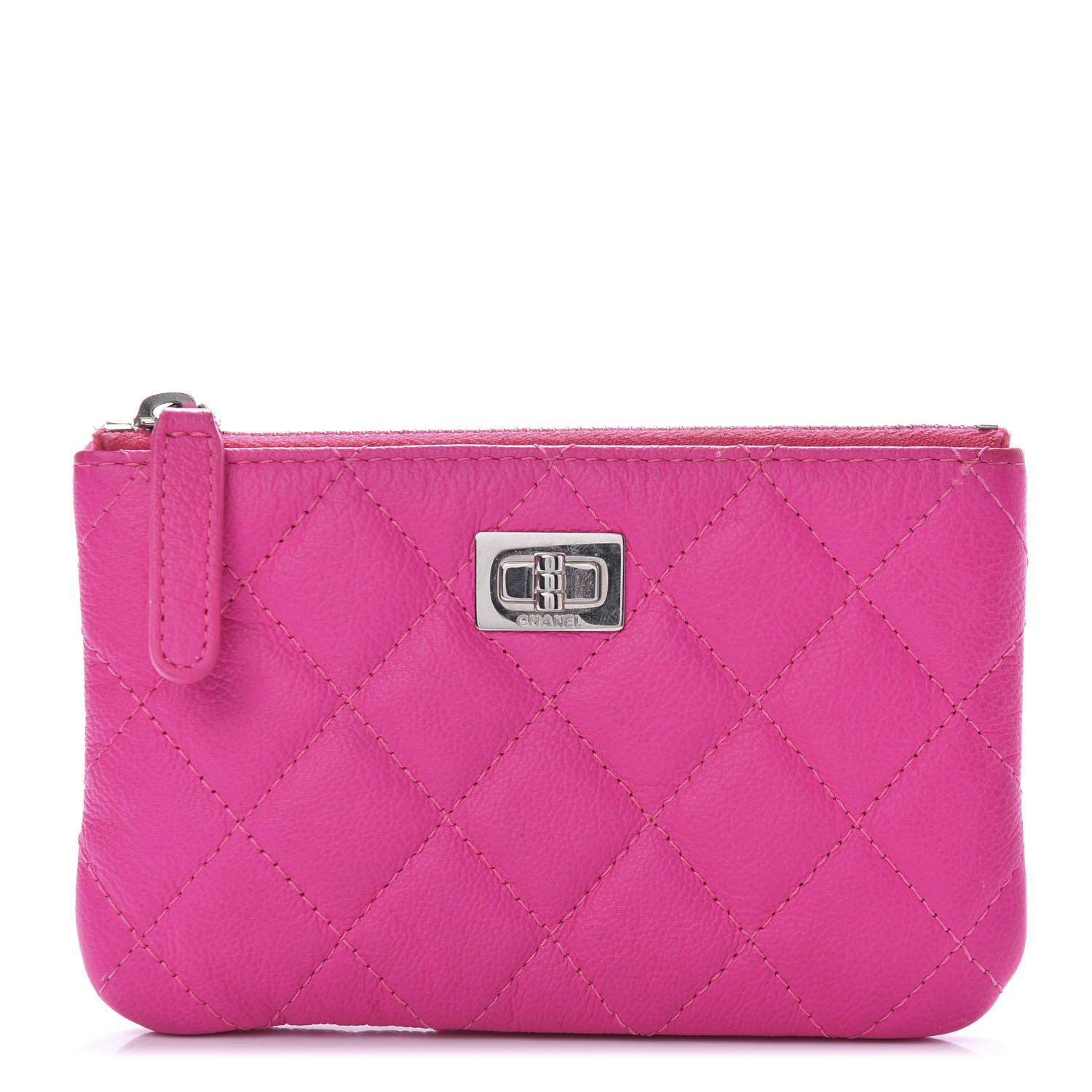 Chanel Goatskin Quilted Small Reissue Cosmetic Case Pink 1 of 10