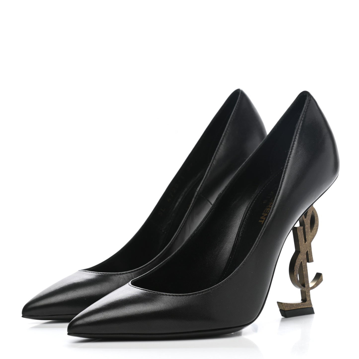 Calfskin Opyum 110 Pumps 37 Black Gold