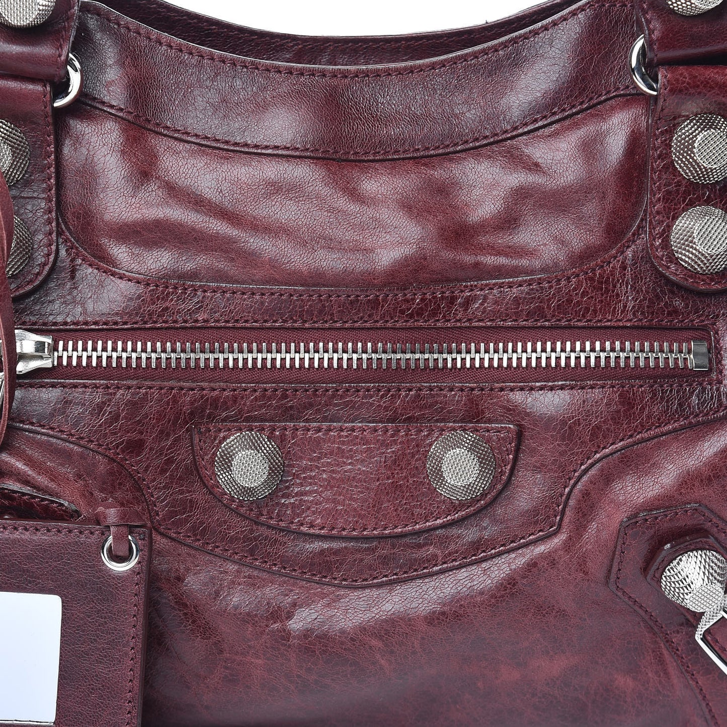 Agneau Giant 21 Silver Hardware City Dark Wine