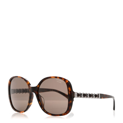 Chanel Acetate Chain Sunglasses 5470-Q-A Dark Havana 1 of 8