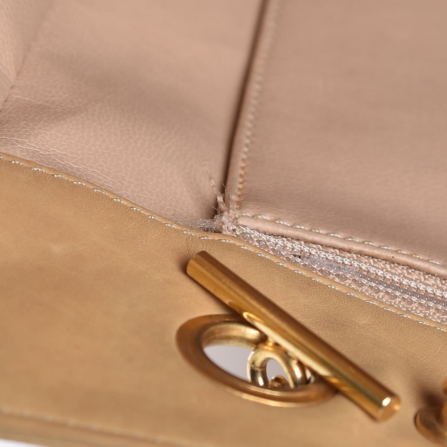 Lambskin Quilted Tote Beige