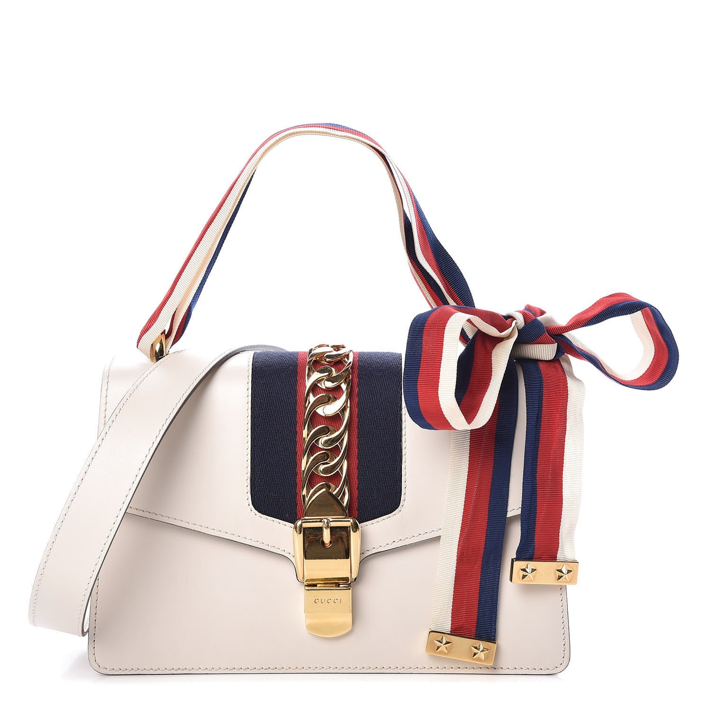 Calfskin Small Sylvie Shoulder Bag Off White