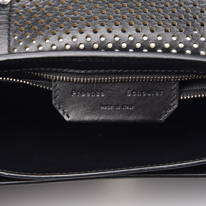 Proenza Schouler Lambskin Perforated Tiny PS1 Satchel Black 6 of 9