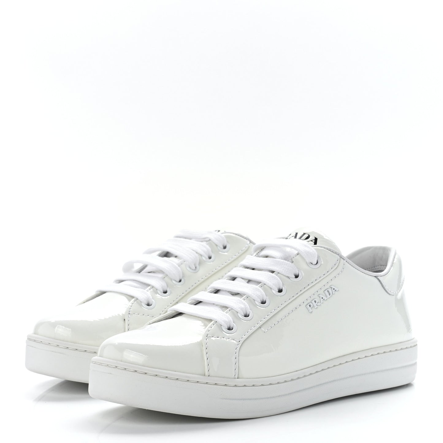 Calfskin Logo Sneakers 36 White