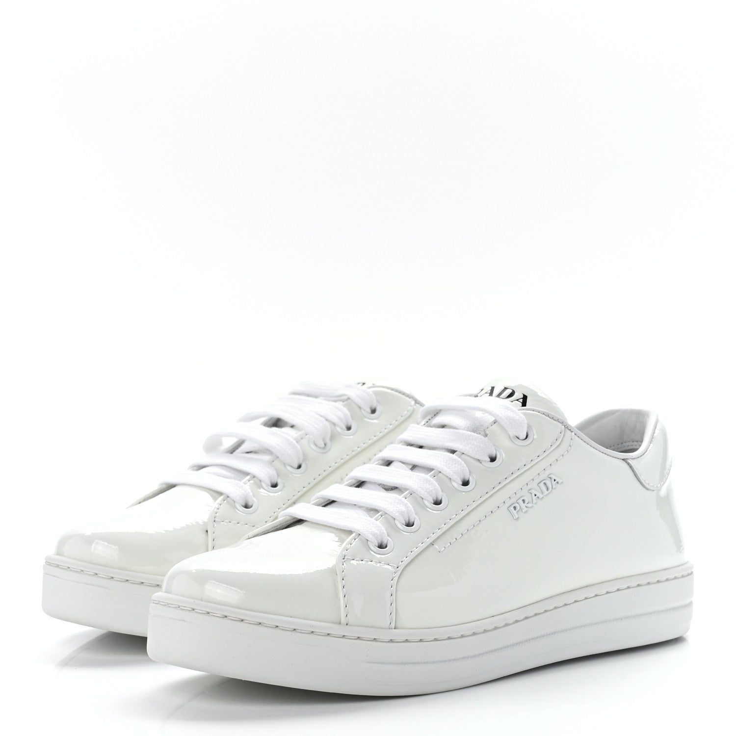 Prada Calfskin Logo Sneakers 36 White 3 of 9