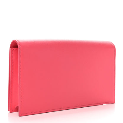Saint Laurent Grain De Poudre Classic Monogram Clutch Rose Clair 2 of 4