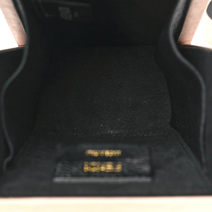 Fendi Vitello Fluffy Logo Vertical Box Rosa Quarzo Black 6 of 15