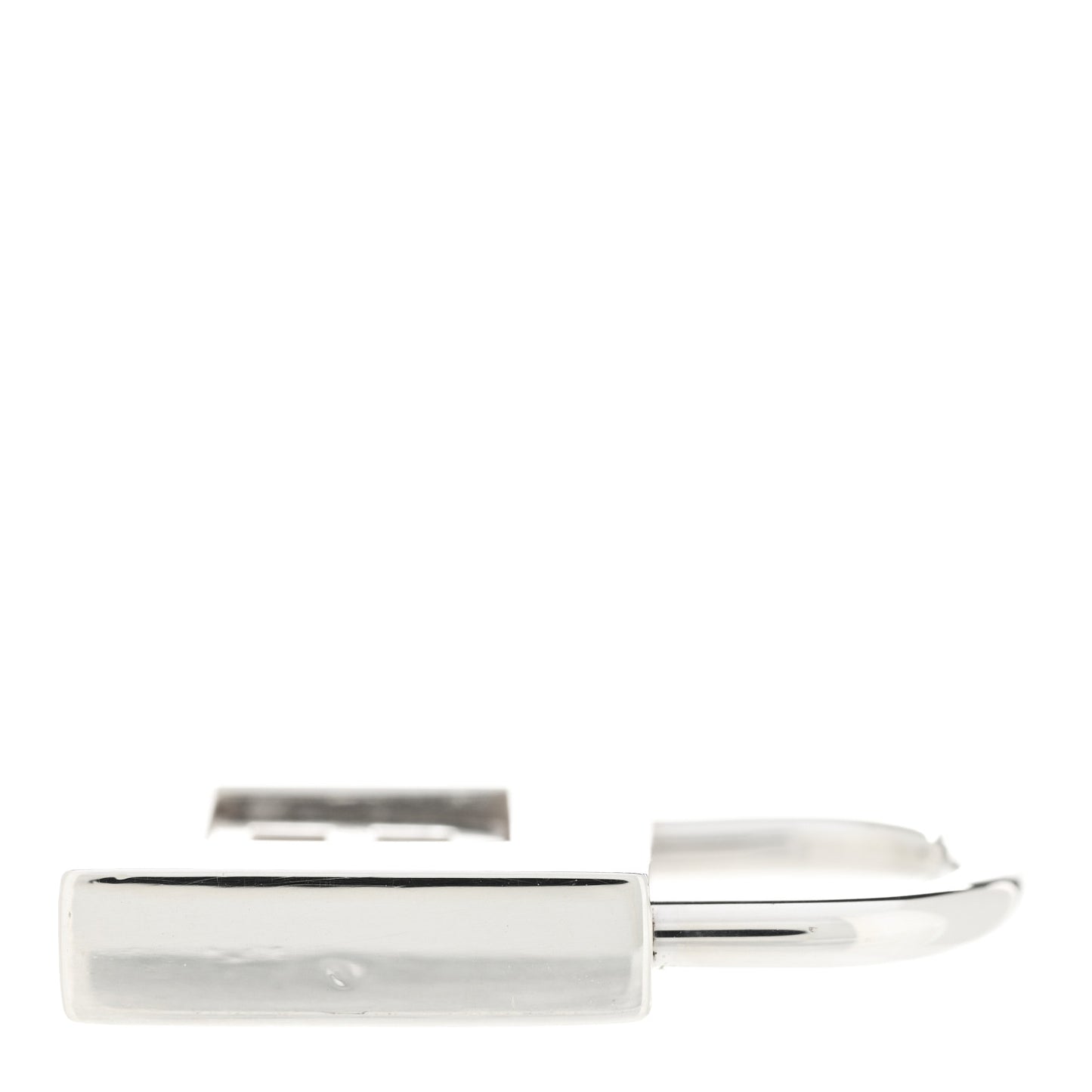 Sterling Silver Letter E Lock Charm Pendant