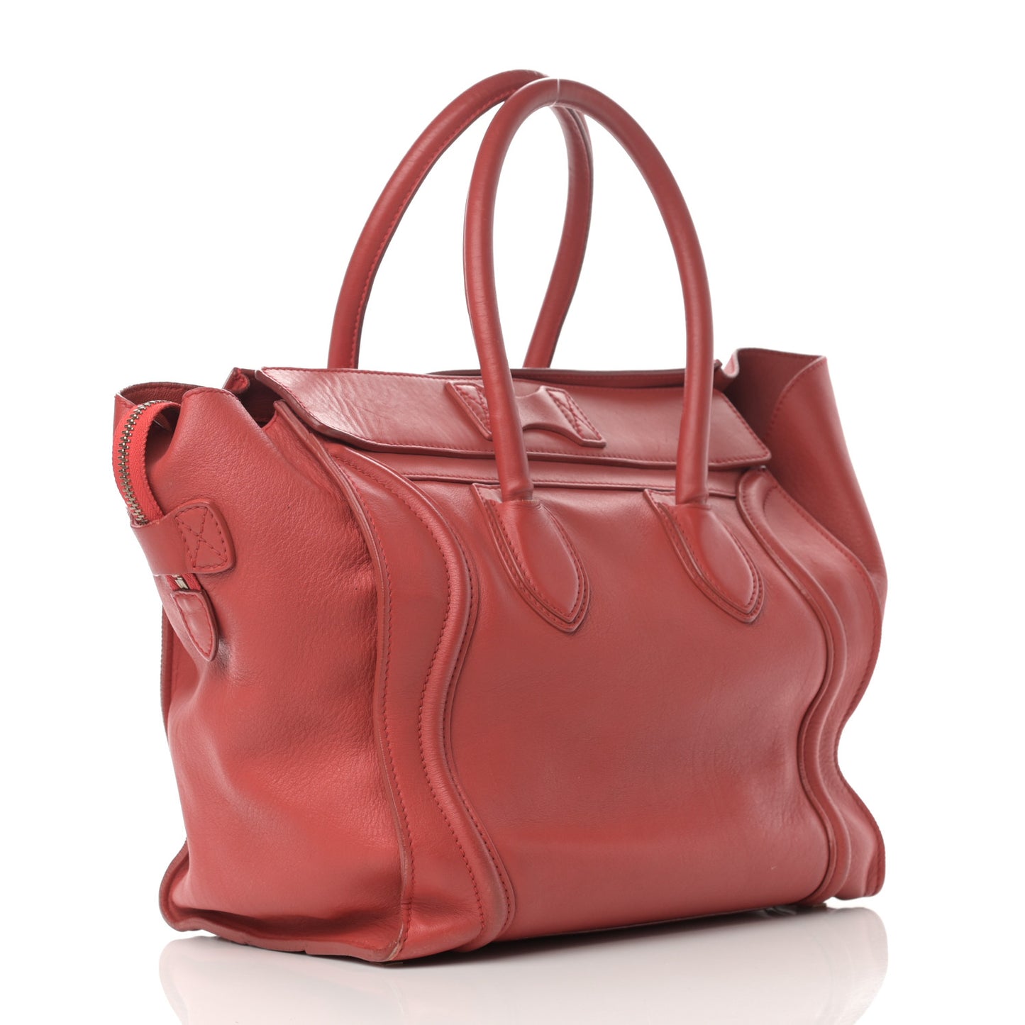 Calfskin Mini Luggage Red