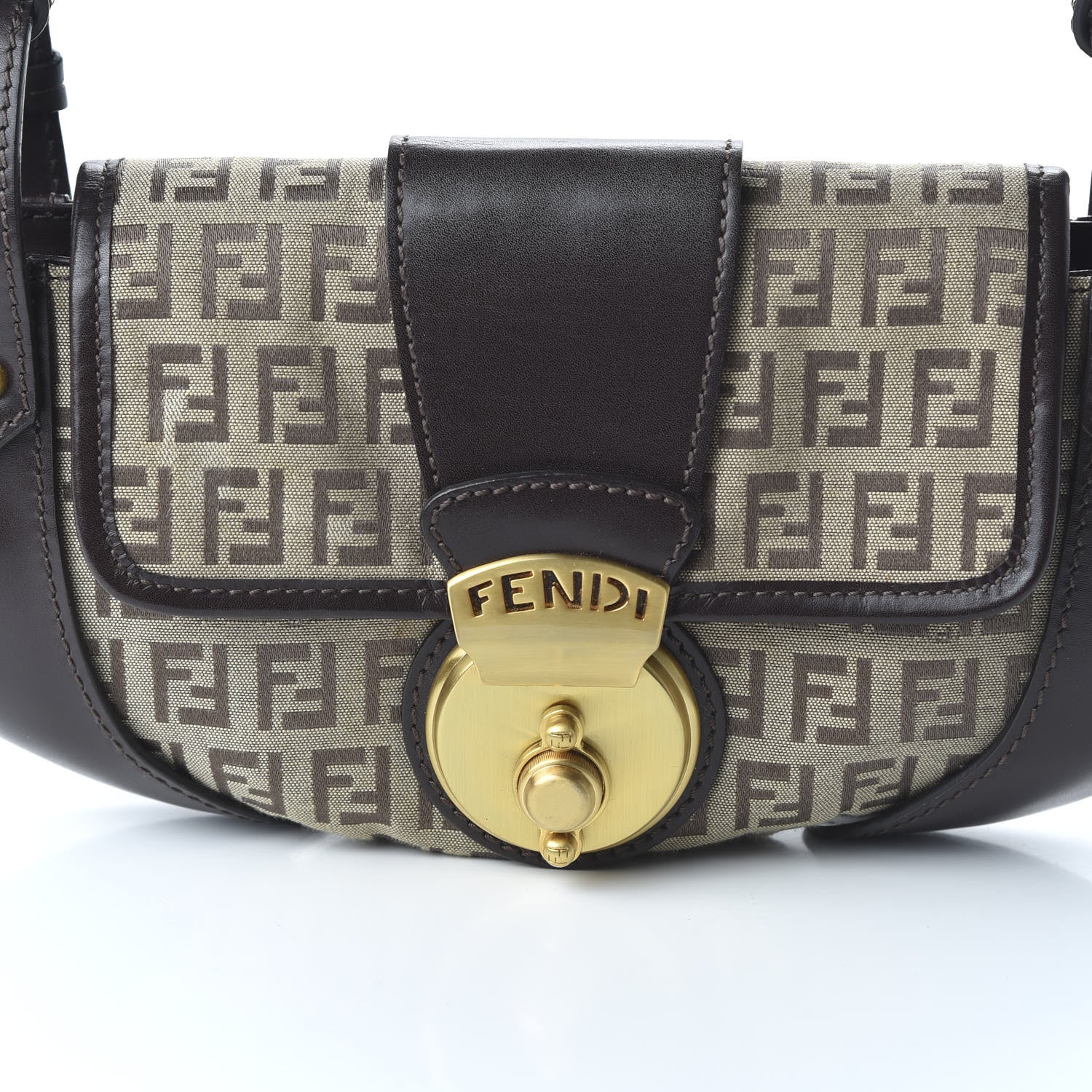 Fendi Zucchino Cuoio Ingrassato Compilation Hobo Panna Salvia Moro 10 of 10