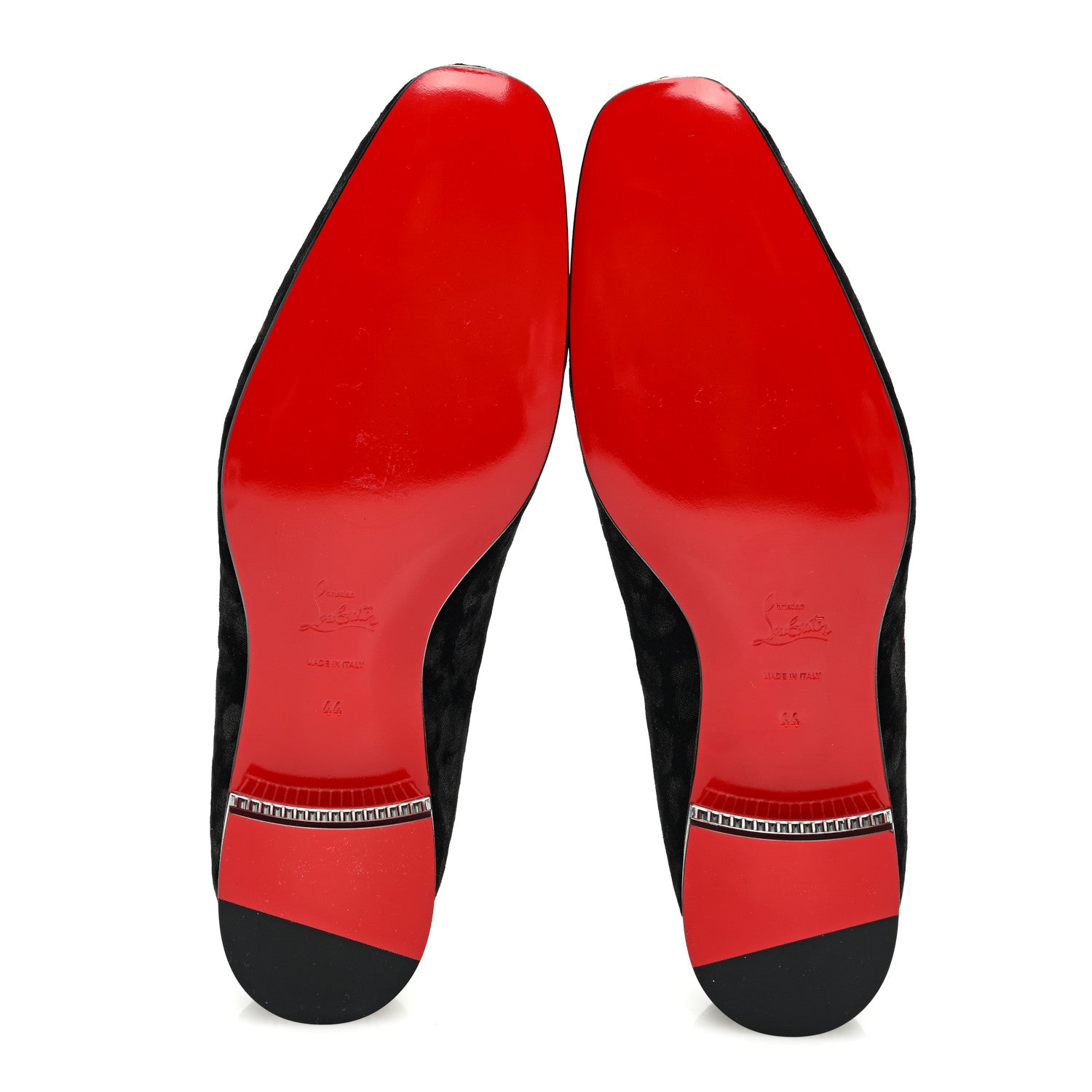 Christian Louboutin Velvet Jacquard Mens Captain Colonnaki Leopard Flat Loafers 44 Black 5 of 8